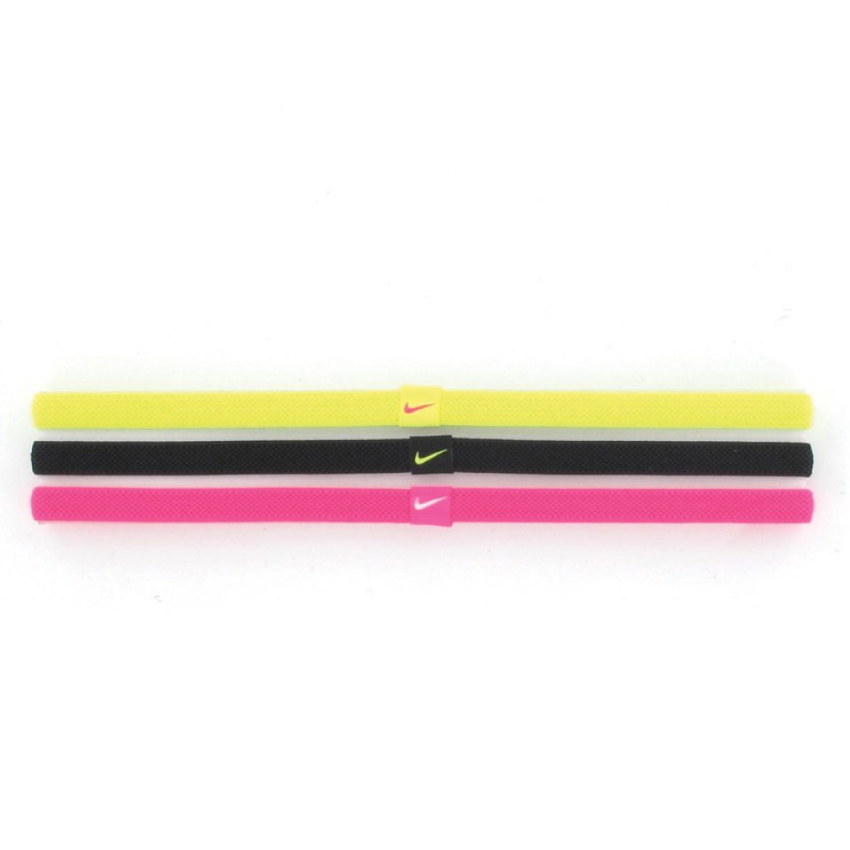 Nike haarband 3 paar geel/roze/zwart dames (foto 1)