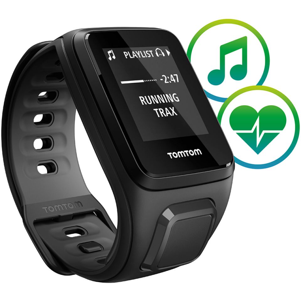 TomTom Runner 2 Cardio+Music GPS-sporthorloge black small (foto 1)