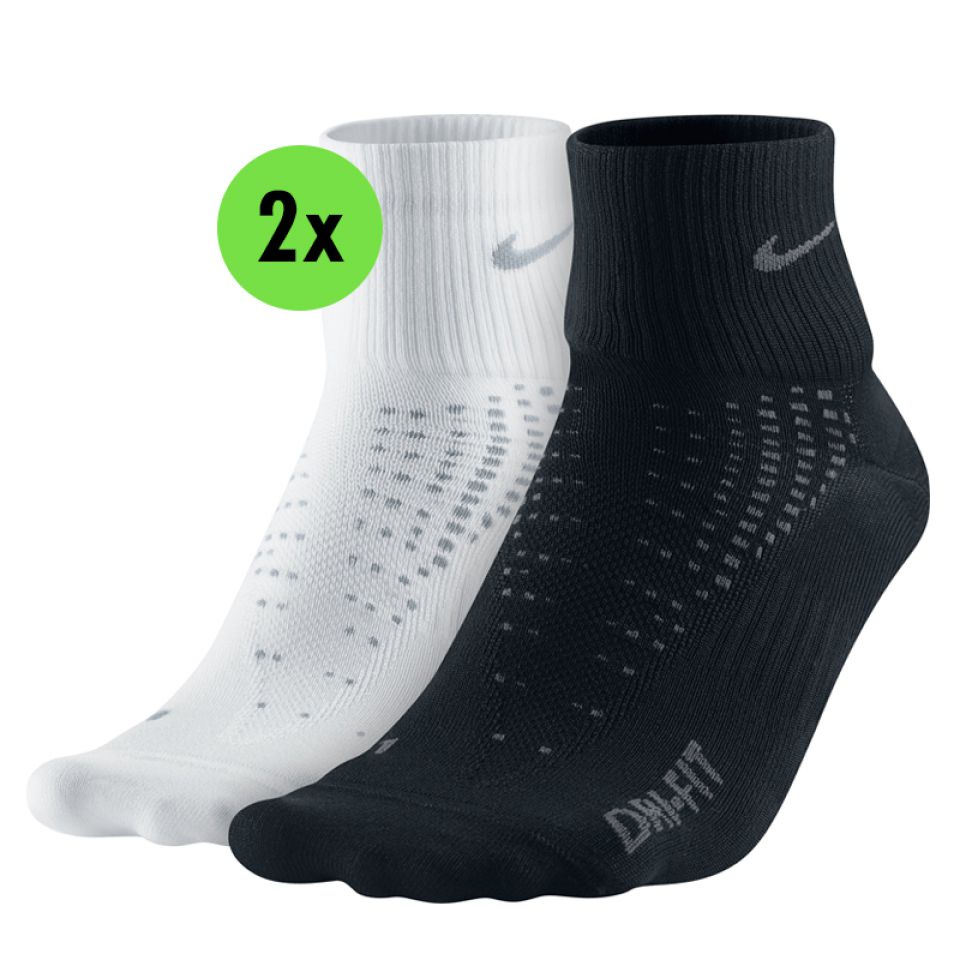 Nike sok Anti-Blister quarter 2 paar black/white uni (foto 1)