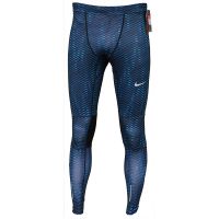 Nike lange tight Graphic Ess. blue/black heren (foto 1)