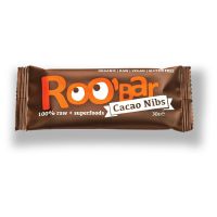 Roo Bar Cacao Nibs raw food energiebar 3 stuks (foto 1)