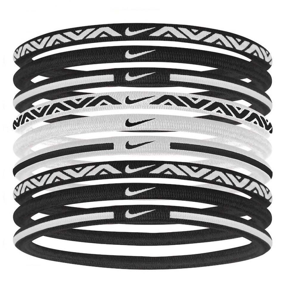 Nike haarelastiek 9pack black/white dames (foto 1)