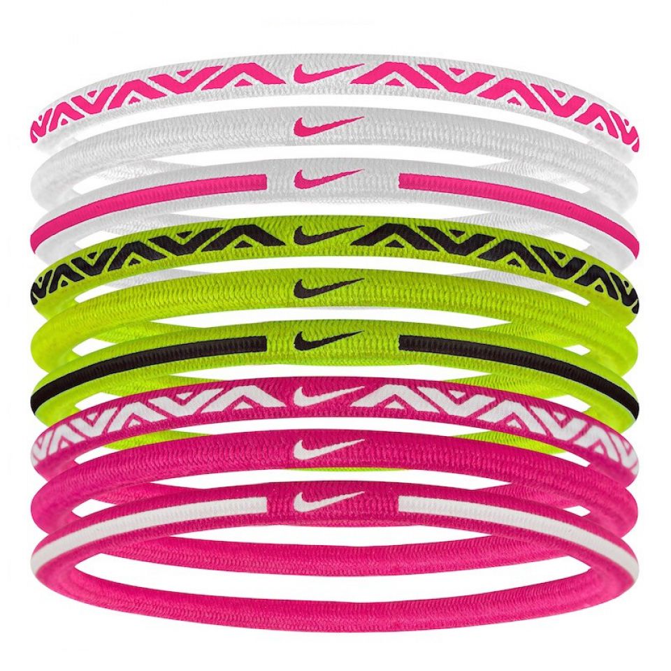 Nike haarelastiek 9pack pink/white dames (foto 1)