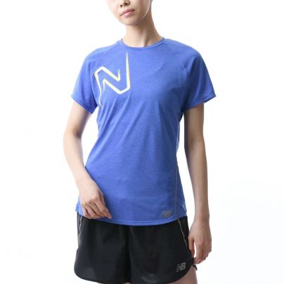 New Balance shirt korte mouw Printed Impact Run Dames
