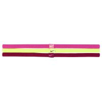 Nike haarband 3 paar roze/lichtroze/neongeel dames